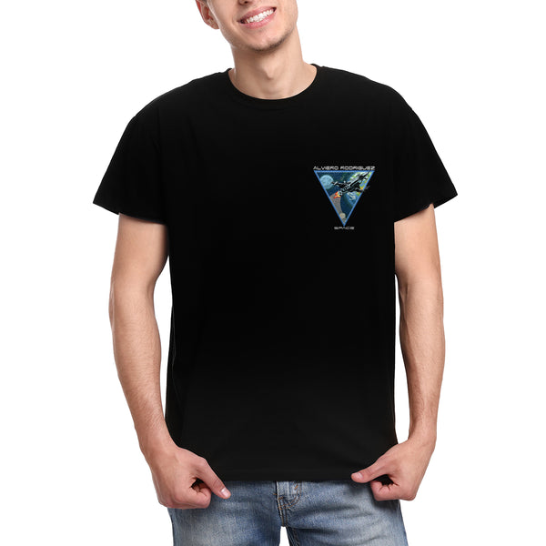 T-shirt nera Uomo Alviero Space