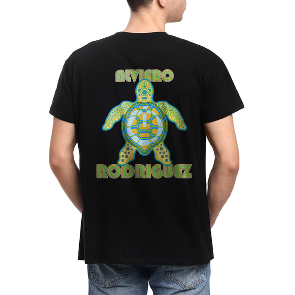 T-shirt nera Uomo Alviero turtle